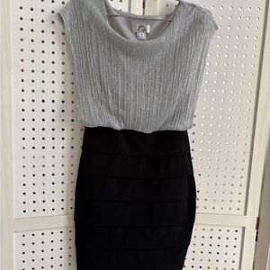 Sweet Storm Silver and Black Dress